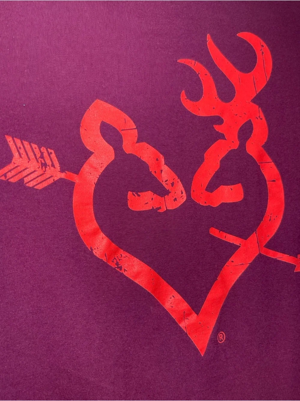 Browning Women’s Maroon Outdoors Hunter Graphic Short Sleeve Tee Size Medium - Picture 6 of 8